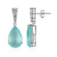 Pendientes en plata con Cuarzo azul pastel