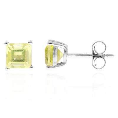 Pendientes en plata con Cuarzo del Ouro Verde