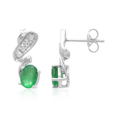 Pendientes en plata con Esmeralda de Bahía