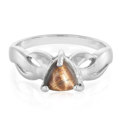 Anillo en plata con Ojo de tigre rojo