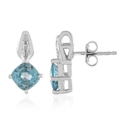 Pendientes en plata con Zircón de Ratanak Kirí