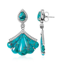Pendientes en plata con Turquesa azul del Mohave Kingman (Dallas Prince Designs)
