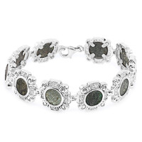 Brazalete en plata con Moneda Antiguo mito de la ofrenda de la viuda - Prutah