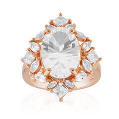 Anillo en plata con Topacio blanco