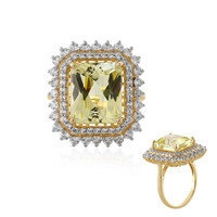 Anillo en oro con Cuncita amarillo canario