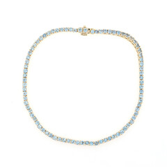 Brazalete en oro con Aguamarina Santa María