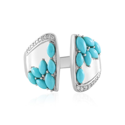 Anillo en plata con Turquesa bella durmiente (de Melo)