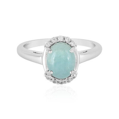 Anillo en plata con Aguamarina