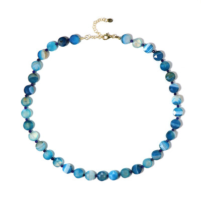 Collar en plata con Ágata azul