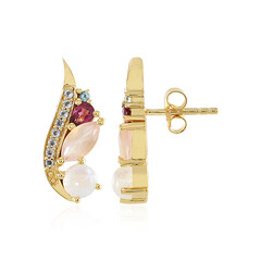 Pendientes en plata con Cuarzo rosa