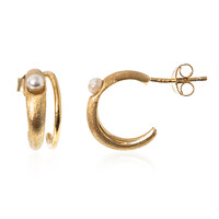 Pendientes en plata con Perla Freshwater (Joias do Paraíso)