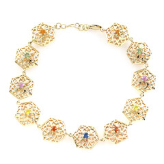 Brazalete en oro con Zafiro azul (Ornaments by de Melo)