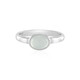 Anillo en plata con Calcedonia agua
