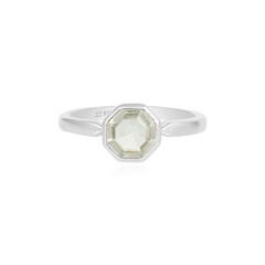 Anillo en plata con Amatista verde