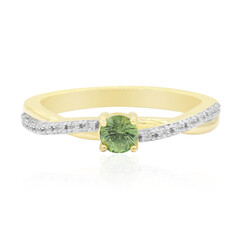 Anillo en oro con Demantoide de Madagascar