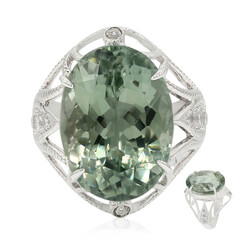 Anillo en plata con Amatista verde esperanza