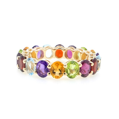 Anillo en oro con Amatista de Zambia