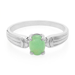 Anillo en plata con Crisoprasa imperial