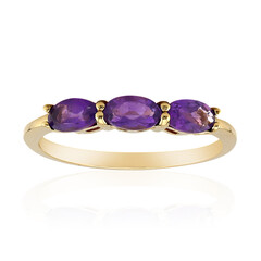 Anillo en plata con Amatista de Zambia