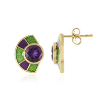 Pendientes en plata con Amatista (Adela Silber)