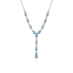 Collar en plata con Topacio azul suizo