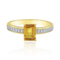Anillo en oro con Zafiro naranja de Ban Ka Cha
