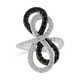 Anillo en plata con Espinela negra
