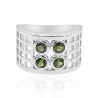 Anillo en plata con Turmalina verde (VIENNA 1903)