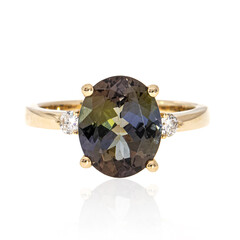 Anillo en oro con Tanzanita sin calentar (CIRARI)