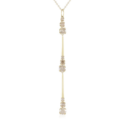 Collar en oro con Diamante champán I2 (de Melo)