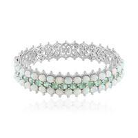 Brazalete en plata con Cianita menta (Dallas Prince Designs)