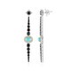 Pendientes en plata con Turquesa bella durmiente (Dallas Prince Designs)