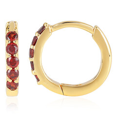 Pendientes en plata con Zircón rojo