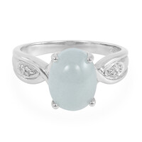 Anillo en plata con Aguamarina