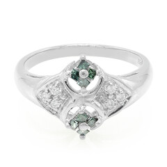 Anillo en plata con Diamante Bosque Verde