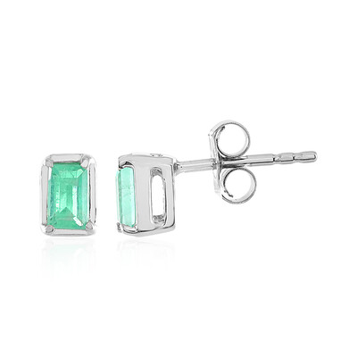 Pendientes en plata con Esmeralda de Rusia