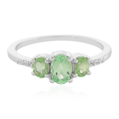 Anillo en plata con Granate verde menta de Merelani