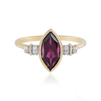 Anillo en oro con Granate Magenta
