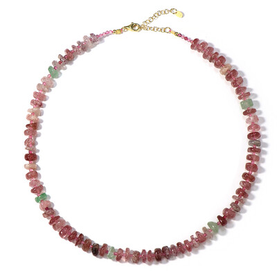 Collar en plata con Cuarzo Fresa