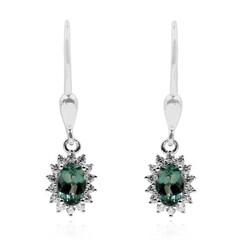 Pendientes en plata con Apatita Cromada