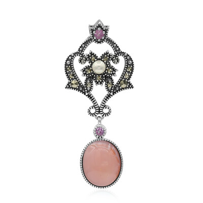 Colgante en plata con Ópalo rosa (Annette classic)