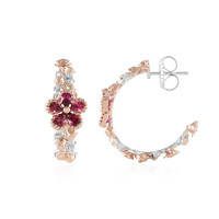 Pendientes en plata con Turmalina rosa de Brasil (Gems en Vogue)
