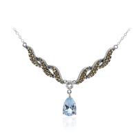 Collar en plata con Topacio azul cielo