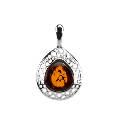 Colgante en plata con Ámbar báltico (dagen)