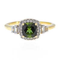 Anillo en oro con Turmalina verde (Adela Gold)
