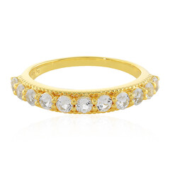 Anillo en plata con Topacio blanco