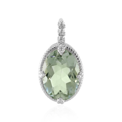 Colgante en plata con Amatista verde