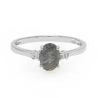 Anillo en plata con Labradorita