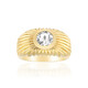 Anillo en plata con Topacio blanco