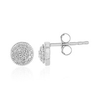 Pendientes en plata con Diamante I3 (J)